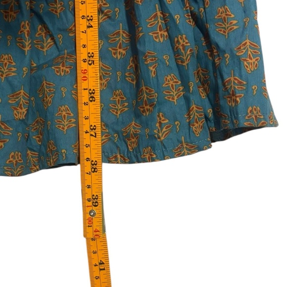 NWT Luna Moon Prairie Peasant Crocheted Accent Maxi Teal Skirt Size Medium - Picture 12 of 13